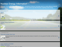 Tablet Screenshot of nuclearenergyinfo.blogspot.com