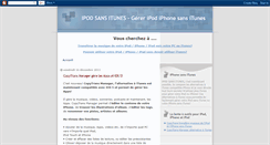 Desktop Screenshot of ipod-sans-itunes.blogspot.com