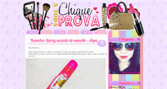 Desktop Screenshot of chiqueatodaprova.blogspot.com