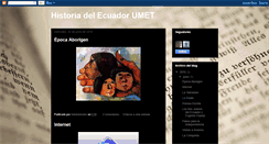 Desktop Screenshot of bloghistoriadelecuador.blogspot.com
