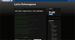 Desktop Screenshot of lyricsextravaganza.blogspot.com