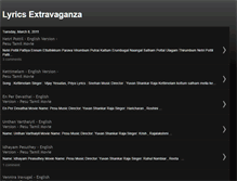 Tablet Screenshot of lyricsextravaganza.blogspot.com