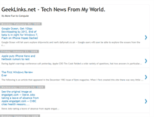 Tablet Screenshot of geeklinksnet.blogspot.com