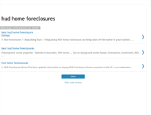 Tablet Screenshot of hudhomeforeclosures-88.blogspot.com