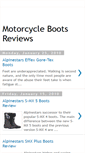 Mobile Screenshot of motorcycle-boots-reviews.blogspot.com