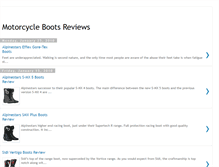 Tablet Screenshot of motorcycle-boots-reviews.blogspot.com