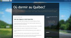 Desktop Screenshot of ou-dormir-au-quebec.blogspot.com