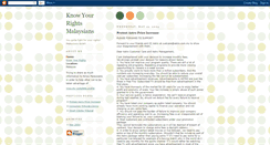 Desktop Screenshot of knowyourrights-my.blogspot.com