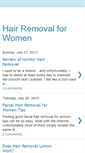 Mobile Screenshot of hairremovalforwomen.blogspot.com