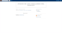 Desktop Screenshot of juegosdeloscaballerosdelzodiaco.blogspot.com