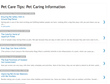 Tablet Screenshot of caringtips-4pets.blogspot.com