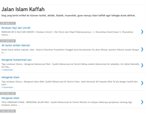 Tablet Screenshot of jalan-islamkaffah.blogspot.com