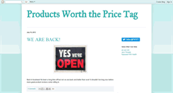 Desktop Screenshot of productsworththepricetag.blogspot.com