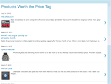 Tablet Screenshot of productsworththepricetag.blogspot.com