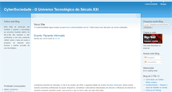 Desktop Screenshot of cybersociedade.blogspot.com