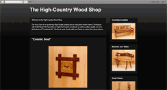 Desktop Screenshot of highcountrywoodshop.blogspot.com