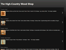 Tablet Screenshot of highcountrywoodshop.blogspot.com