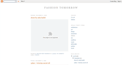 Desktop Screenshot of fashion-tomorrow.blogspot.com