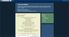 Desktop Screenshot of erde-und-wasser.blogspot.com