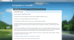 Desktop Screenshot of immigration-in-canada.blogspot.com