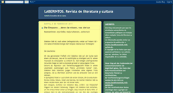 Desktop Screenshot of laberintosrevistadeliteraturaycultura.blogspot.com