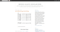 Desktop Screenshot of minorleagueresearcher.blogspot.com