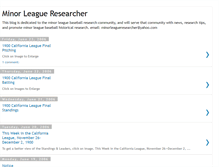 Tablet Screenshot of minorleagueresearcher.blogspot.com