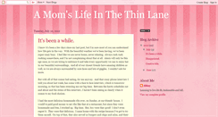 Desktop Screenshot of amomslifeinthethinlane.blogspot.com