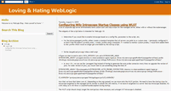 Desktop Screenshot of lovinghatingweblogic.blogspot.com