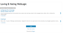 Tablet Screenshot of lovinghatingweblogic.blogspot.com