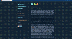 Desktop Screenshot of musicandlyricsdomain.blogspot.com