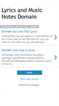 Mobile Screenshot of musicandlyricsdomain.blogspot.com