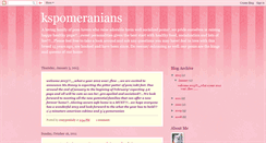 Desktop Screenshot of kspomeranians.blogspot.com