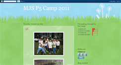 Desktop Screenshot of mjsp5camp2011.blogspot.com