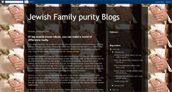 Desktop Screenshot of jewishfamilypurityblogs.blogspot.com