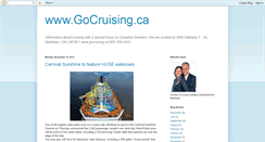 Desktop Screenshot of cruisenewsforcanadians.blogspot.com