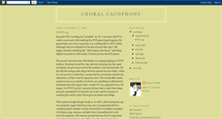 Desktop Screenshot of choralcacophony.blogspot.com