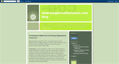 Desktop Screenshot of bargainvalleyhomes.blogspot.com