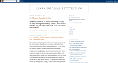 Desktop Screenshot of learningdisabilitytesting.blogspot.com