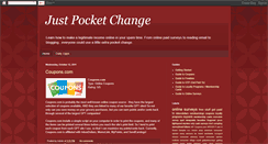 Desktop Screenshot of justpocketchange.blogspot.com