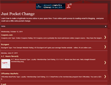 Tablet Screenshot of justpocketchange.blogspot.com