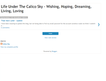 Tablet Screenshot of lifeunderthecalicosky.blogspot.com