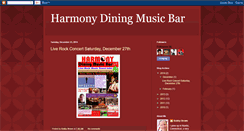 Desktop Screenshot of harmonydiningmusicbar.blogspot.com