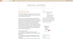 Desktop Screenshot of medicalmatters.blogspot.com