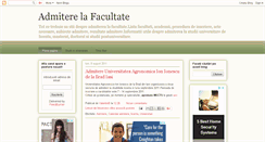Desktop Screenshot of admiterelafacultate.blogspot.com