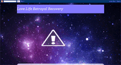 Desktop Screenshot of lovelifebetrayalrecovery.blogspot.com