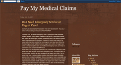 Desktop Screenshot of paymymedicalclaims.blogspot.com