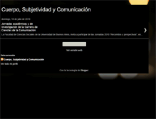 Tablet Screenshot of cuerposubjetividadycomunicacion.blogspot.com