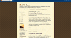 Desktop Screenshot of mywiferules.blogspot.com