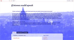 Desktop Screenshot of ifstonescouldspeak.blogspot.com